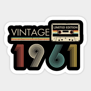 Vintage 1961 Limited Edition Cassette 63rd Birthday Sticker